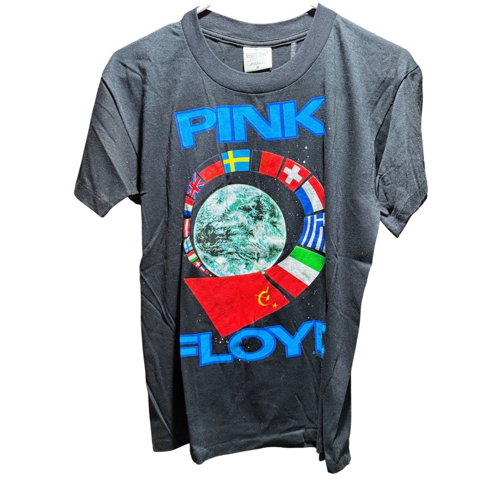 Vintage Pink Floyd 1989 European Tour Shirt Brockum Black Medium Concert Tee